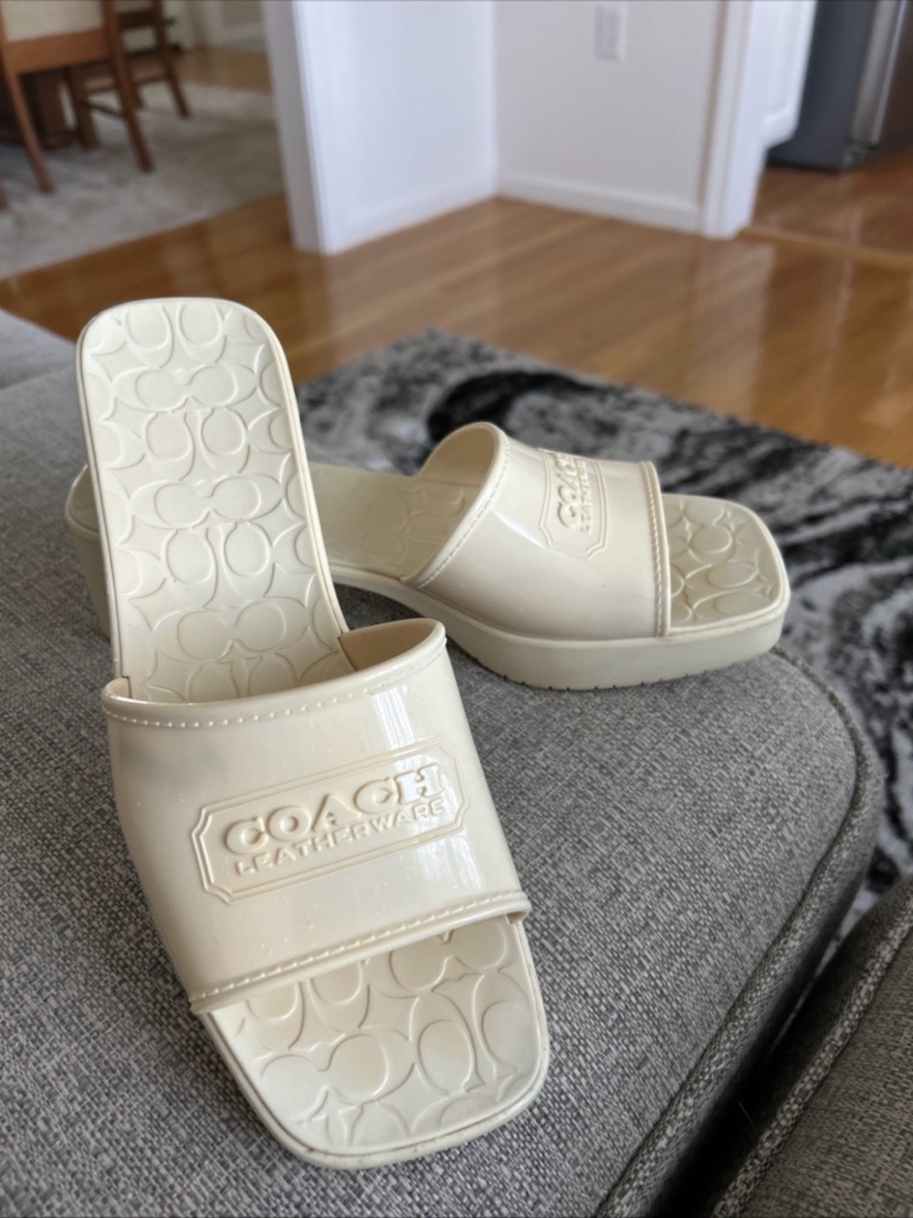 Coach Scarlett Rubber Block Signature Jelly Sandals - Size 9